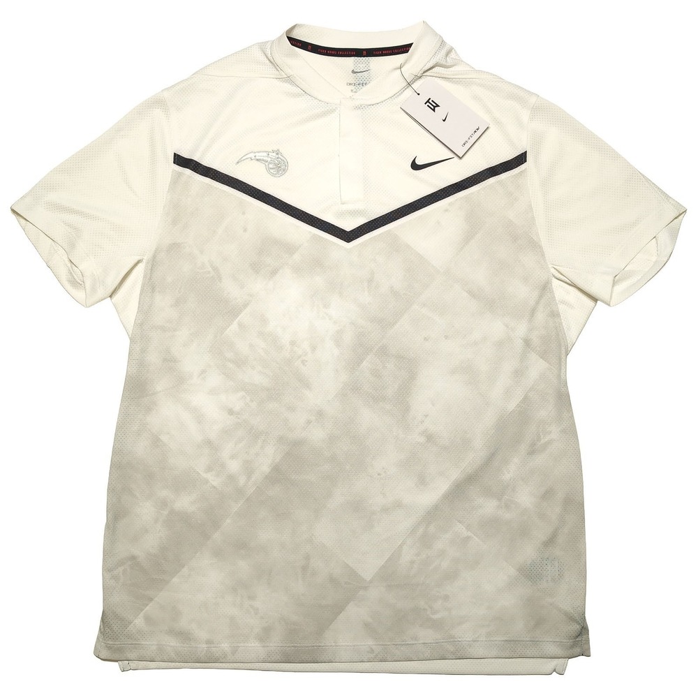 NIKE Tiger Woods ADV Blade Polo Shirt Orlando Magic DH0916 White Camo Medium M